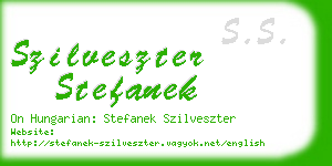 szilveszter stefanek business card